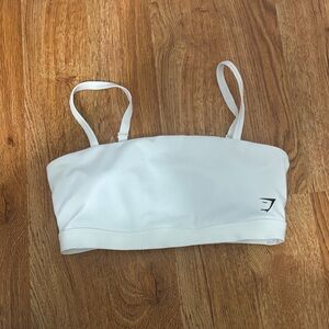 Gymshark White Bandeau Top
